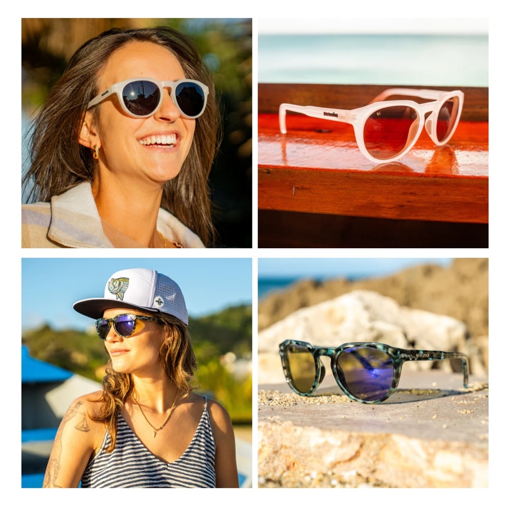Bajío Paraiso Black Sunglasses with Polarized Green Mirror Lenses Fishing - Picture 12 of 12